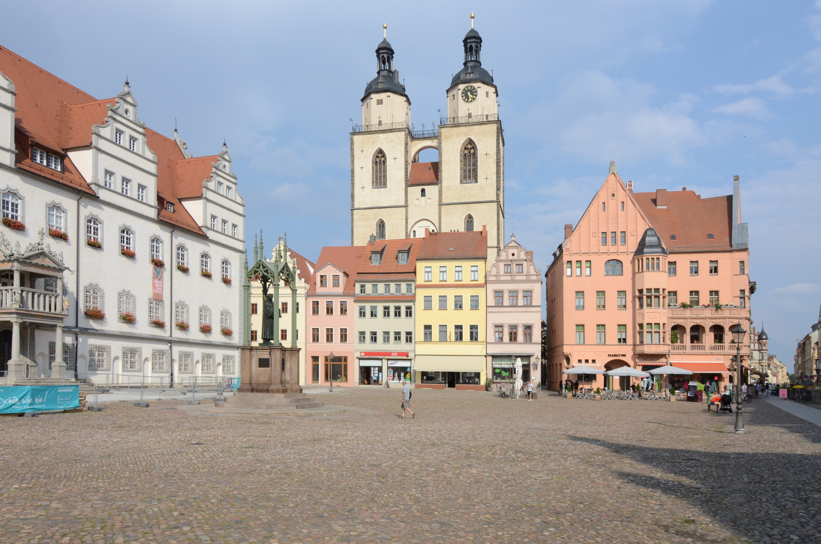 Wittenberg - Marktplatz mit Stadtkirche