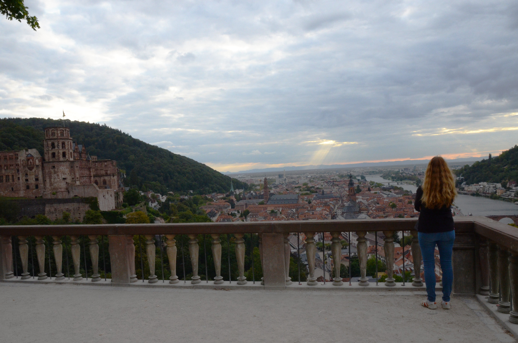 Blick vom Schloss auf Heidelberg