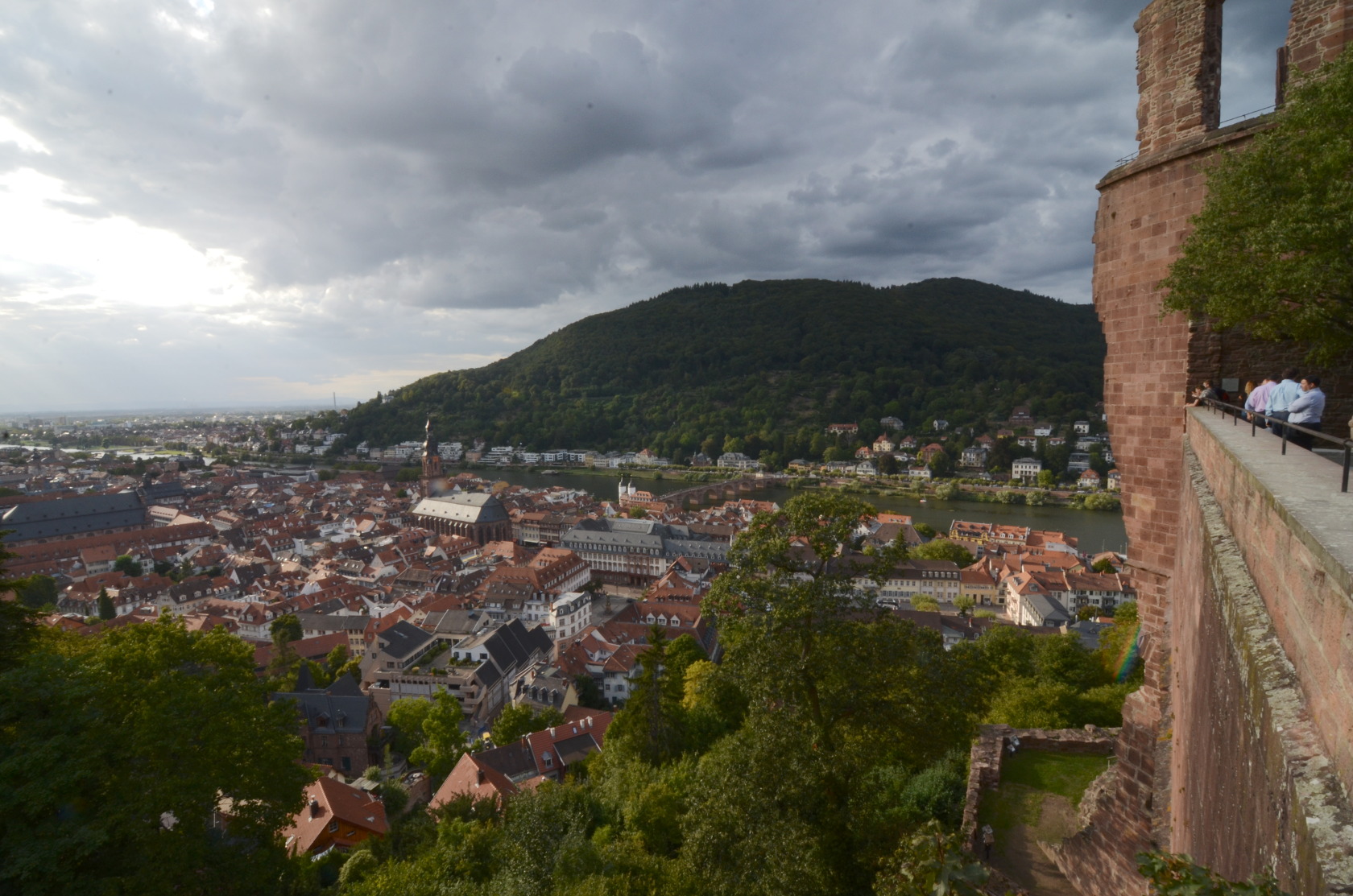 Blick vom Schloss auf Heidelberg