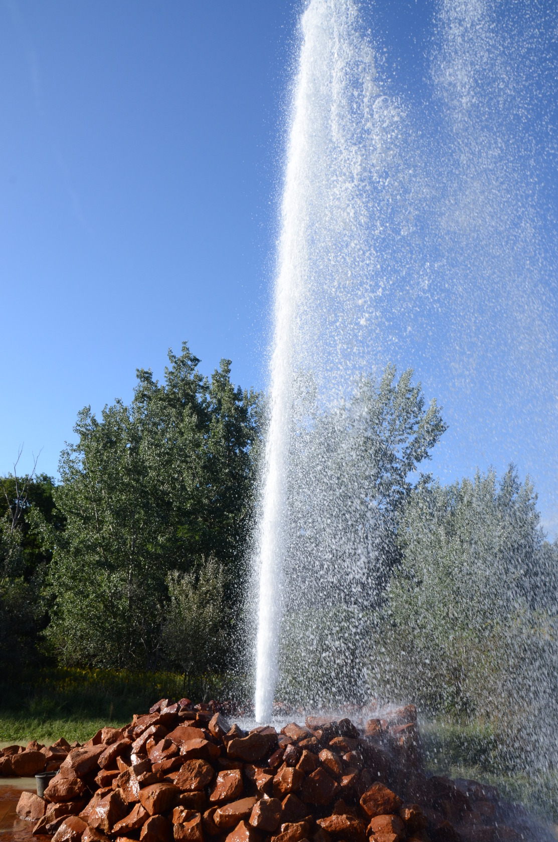 Am Geysir - der Ausbruch